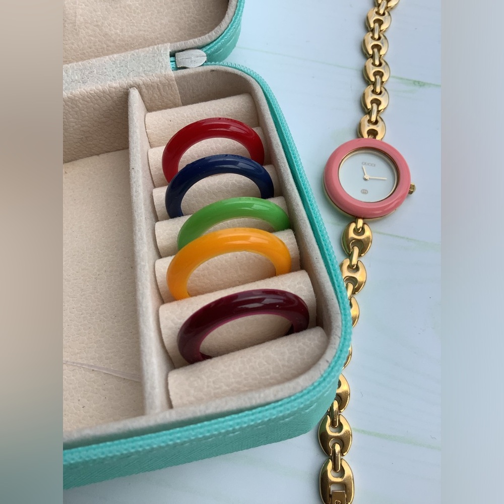 Dressy GUCCI Chain Bracelet Watch with colorful bezels🌺🌼🌸 - Picture 5 of 10